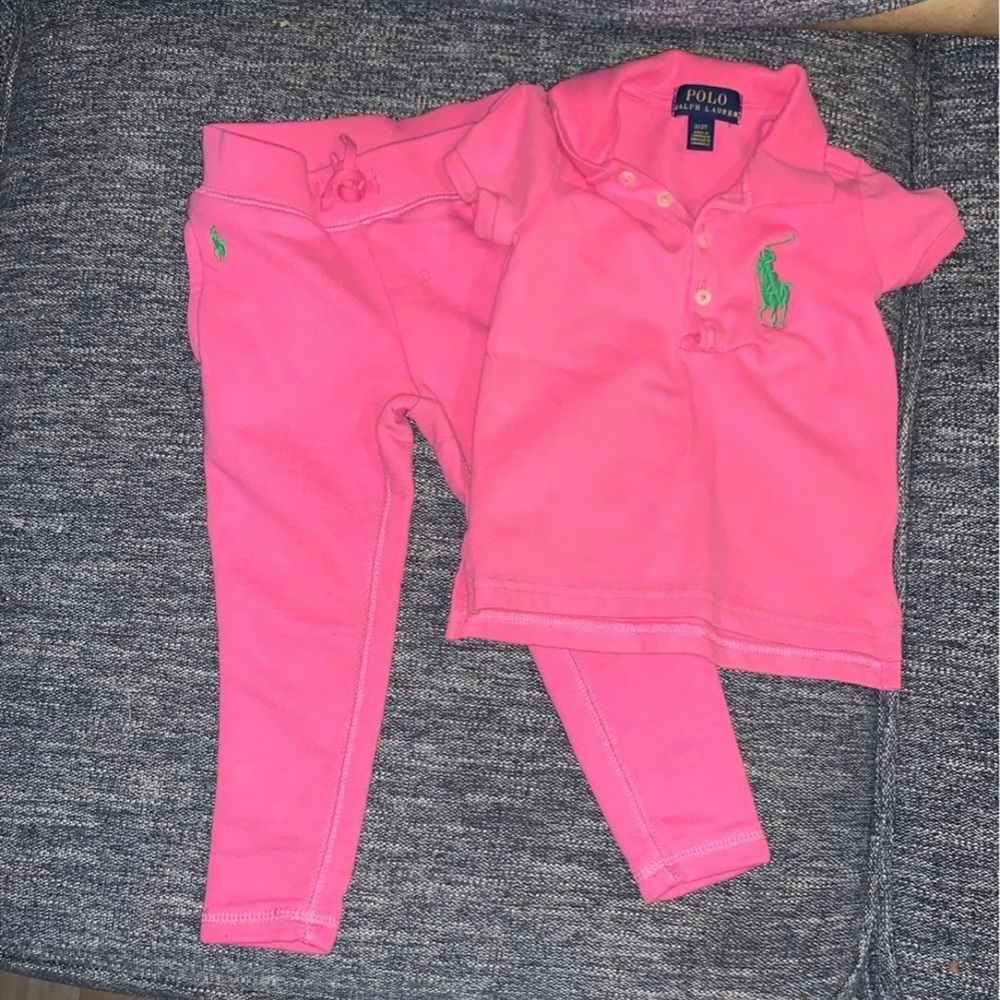 Toddler girl polo pants and shirt